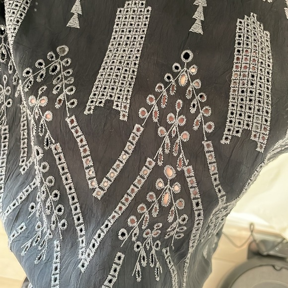 JOHNNY WAS Aria Paityn Embroidered Maxi Dress Black sz XS - Picture 6 of 6